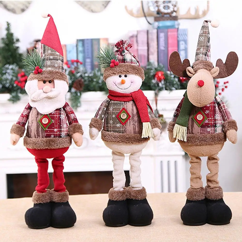 Telescopic Christmas Doll Merry Christmas Decorations For Home 2023 Christmas Ornament Xmas Navidad Noel Gifts New Year 2024